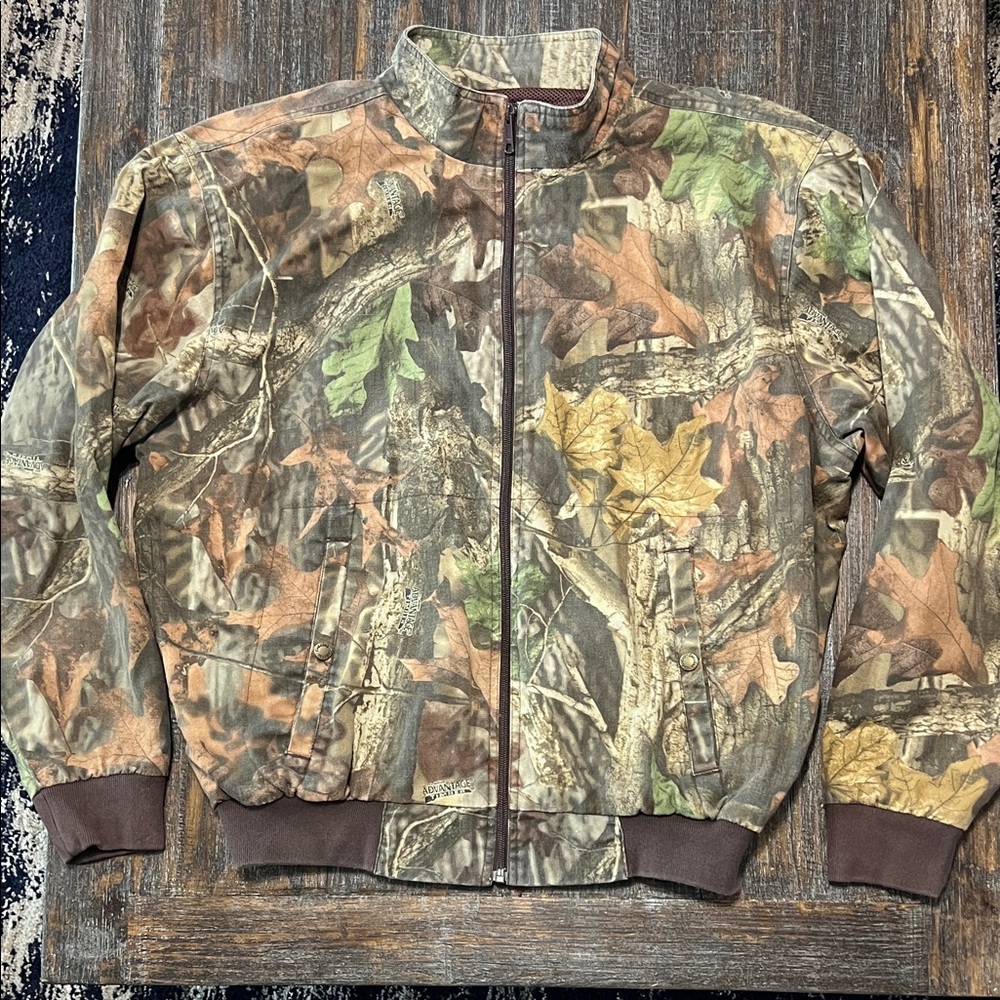 Cabela's Camouflage Bomber Jacket with Earth Tones